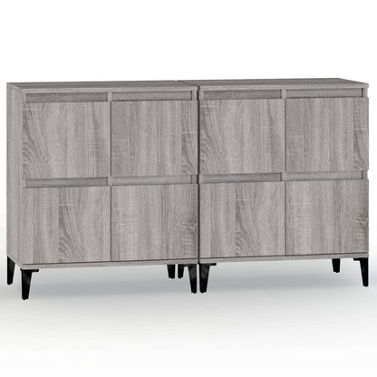 Dressoirs 2 St 60X35X70 Cm Bewerkt Hout Grijs Sonoma Eikenkleur