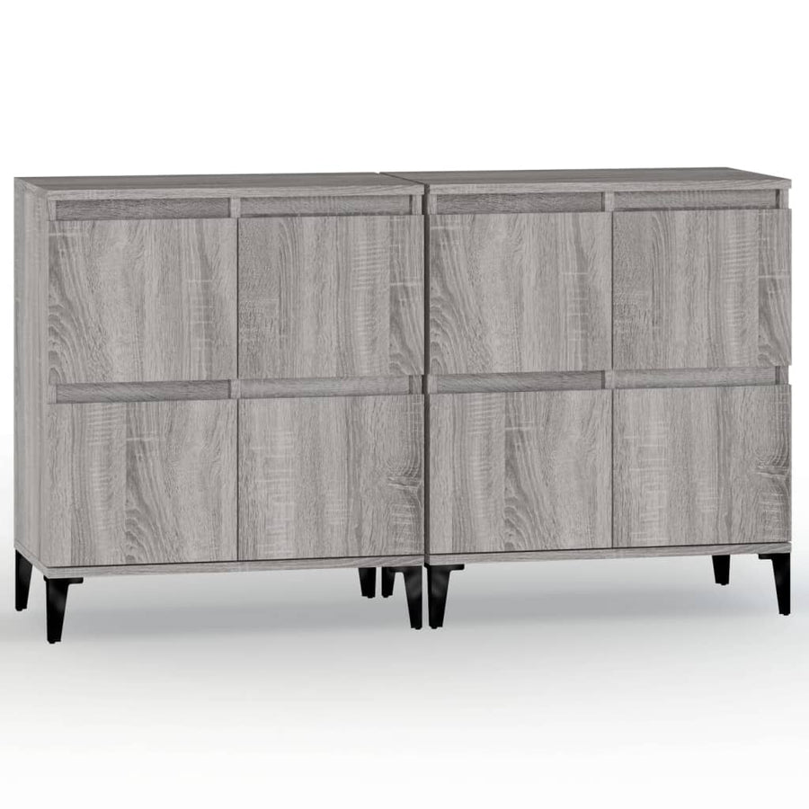 Dressoirs 2 St 60X35X70 Cm Bewerkt Hout Grijs Sonoma Eikenkleur