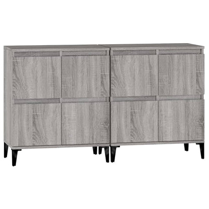 Dressoirs 2 St 60X35X70 Cm Bewerkt Hout Grijs Sonoma Eikenkleur