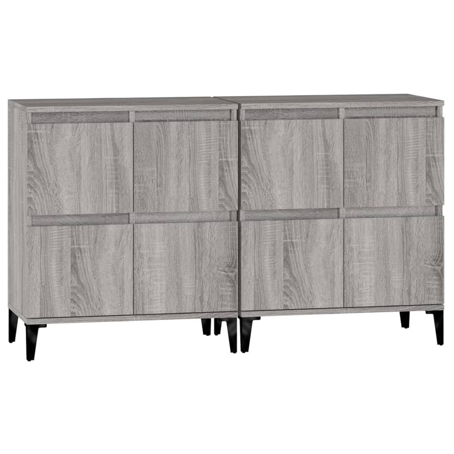 Dressoirs 2 St 60X35X70 Cm Bewerkt Hout Grijs Sonoma Eikenkleur