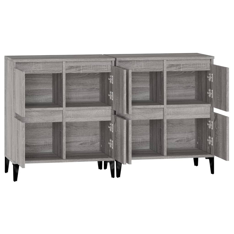 Dressoirs 2 St 60X35X70 Cm Bewerkt Hout Grijs Sonoma Eikenkleur