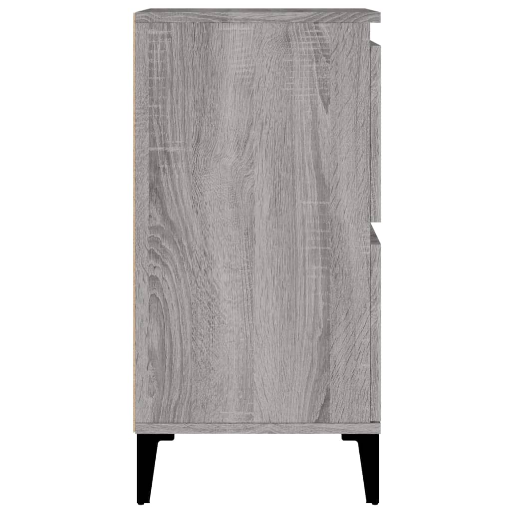 Dressoirs 2 St 60X35X70 Cm Bewerkt Hout Grijs Sonoma Eikenkleur