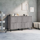 Dressoir 60x35x70 cm bewerkt hout grijs