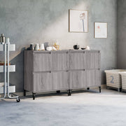 Sideboards 2 pcs 60x35x70 cm engineered wood grey Sonoma oak