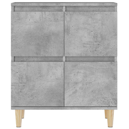 Dressoirs 3 St 60X35X70 Cm Bewerkt Hout Betongrijs