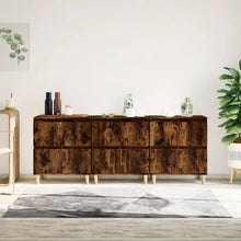 Dressoirs 3 St 60X35X70 Cm Bewerkt Hout Gerookt Eikenkleurig