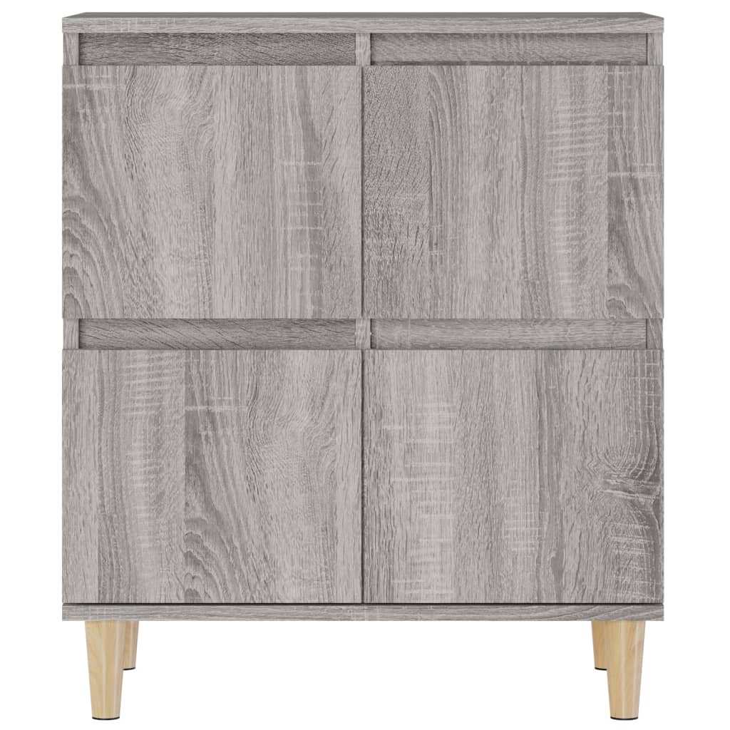 Dressoirs 3 St 60X35X70 Cm Bewerkt Hout Grijs Sonoma Eikenkleur