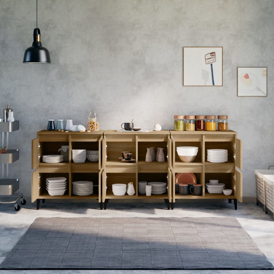 Dressoirs 60X5X70 Cm Bewerkt Hout Kleurig 3 Sonoma eiken