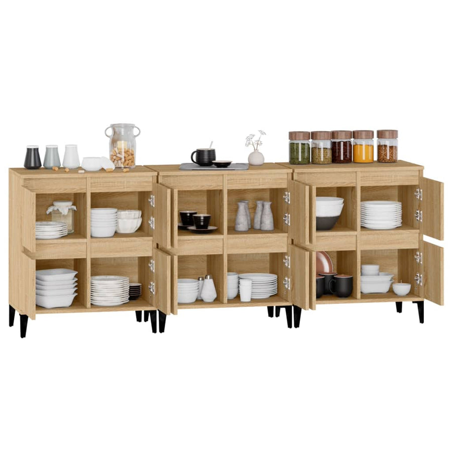 Dressoirs 60X5X70 Cm Bewerkt Hout Kleurig 3 Sonoma eiken