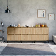 Sideboards 3 pcs 60x35x70 cm engineered wood Sonoma oak