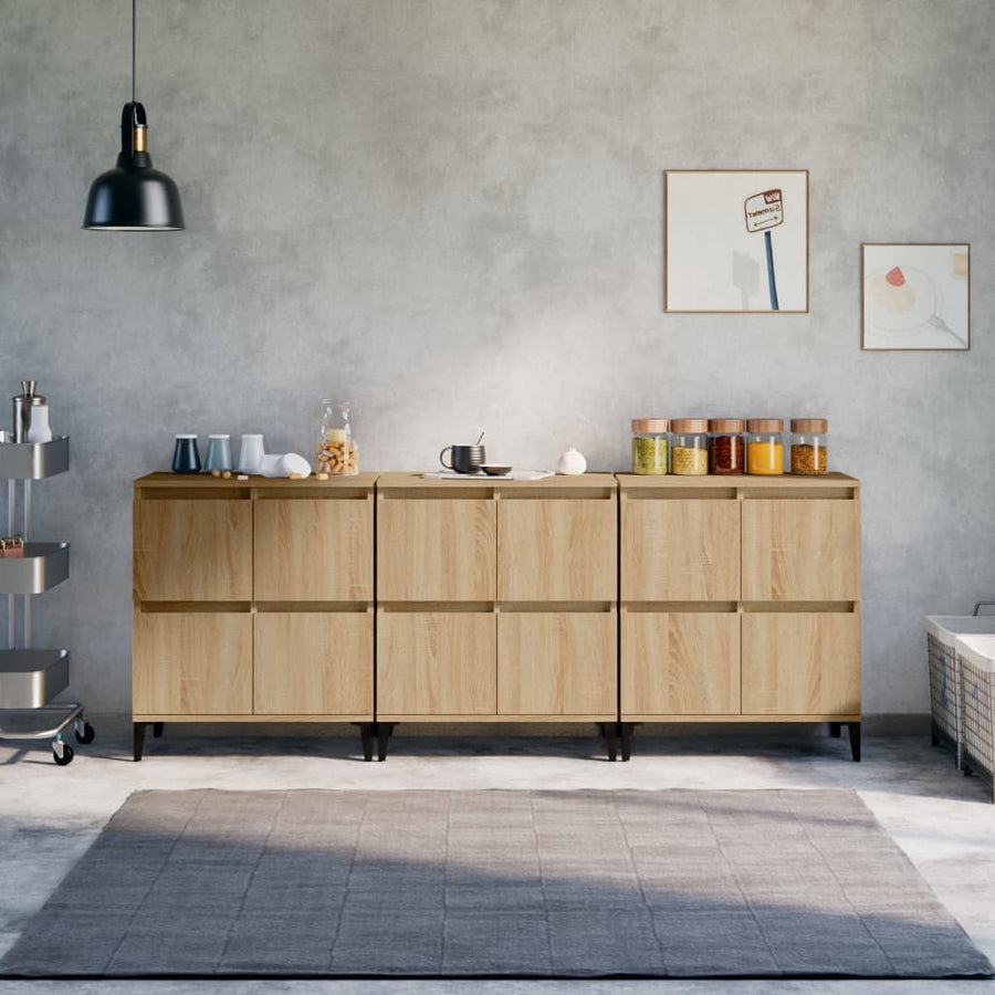 Dressoirs 60X5X70 Cm Bewerkt Hout Kleurig 3 Sonoma eiken