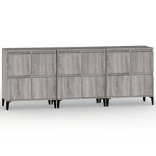 Dressoirs 3 St 60X35X70 Cm Bewerkt Hout Grijs Sonoma Eikenkleur