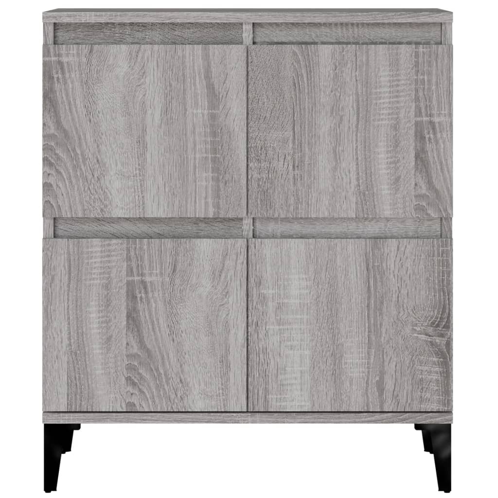 Dressoirs 3 St 60X35X70 Cm Bewerkt Hout Grijs Sonoma Eikenkleur