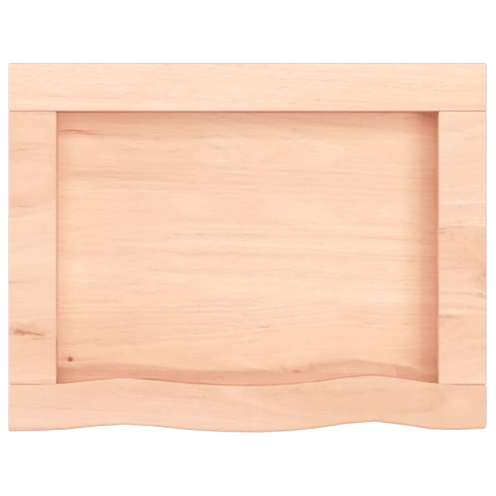 Wastafelblad 40X30X(2-4) Cm Onbehandeld Massief Hout Naturel 40 x 30 x 4 cm