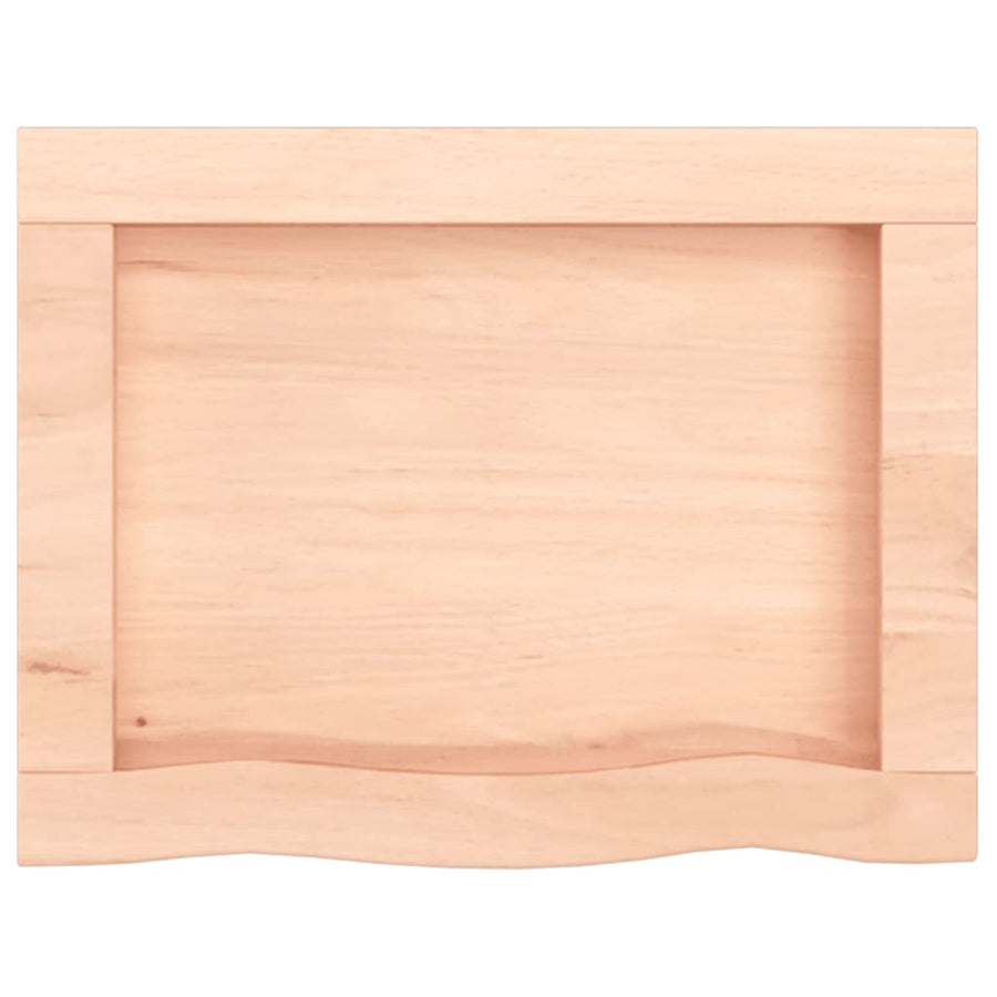 Wastafelblad 40X30X(2-4) Cm Onbehandeld Massief Hout Naturel 40 x 30 x 4 cm