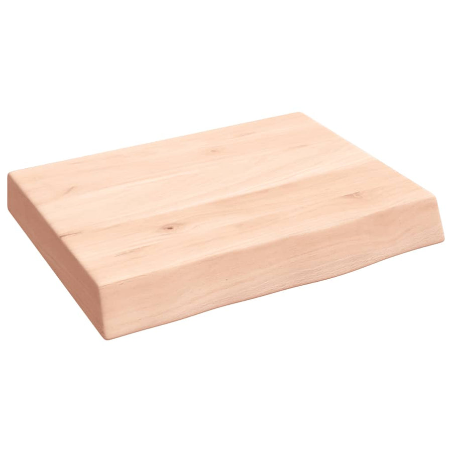 Wastafelblad 40X30X(2-6) Cm Onbehandeld Massief Hout Naturel 40 x 30 x 6 cm