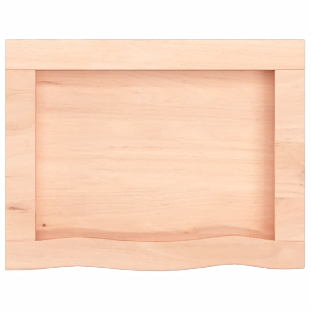 Wastafelblad 40X30X(2-6) Cm Onbehandeld Massief Hout Naturel 40 x 30 x 6 cm