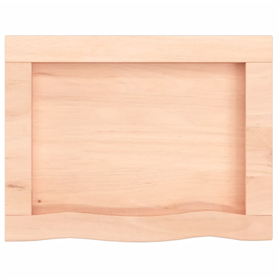 Wastafelblad 40X30X(2-6) Cm Onbehandeld Massief Hout Naturel 40 x 30 x 6 cm