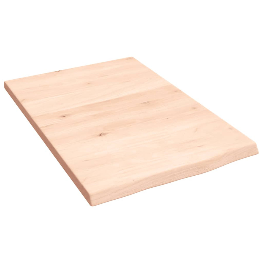 Wastafelblad Onbehandeld Massief Hout Naturel 40 x 60 x 2 cm