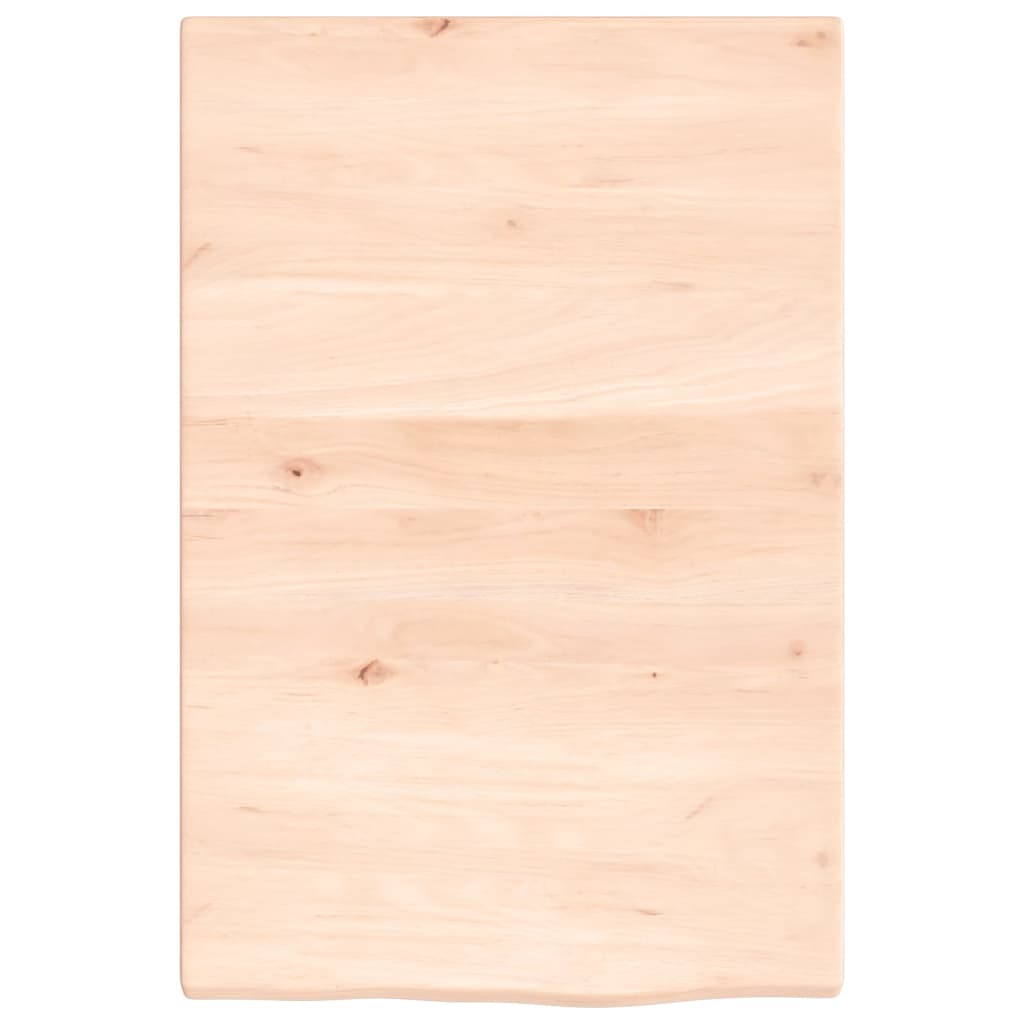 Wastafelblad Onbehandeld Massief Hout Naturel 40 x 60 x 2 cm