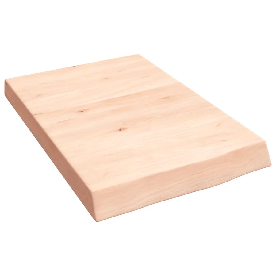 Wastafelblad 40X60X(2-6) Cm Onbehandeld Massief Hout Naturel 40 x 60 x 6 cm