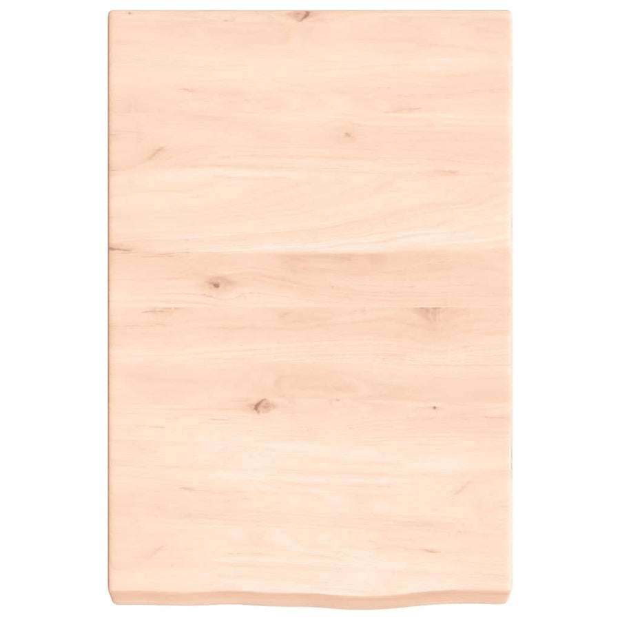 Wastafelblad 40X60X(2-6) Cm Onbehandeld Massief Hout Naturel 40 x 60 x 6 cm