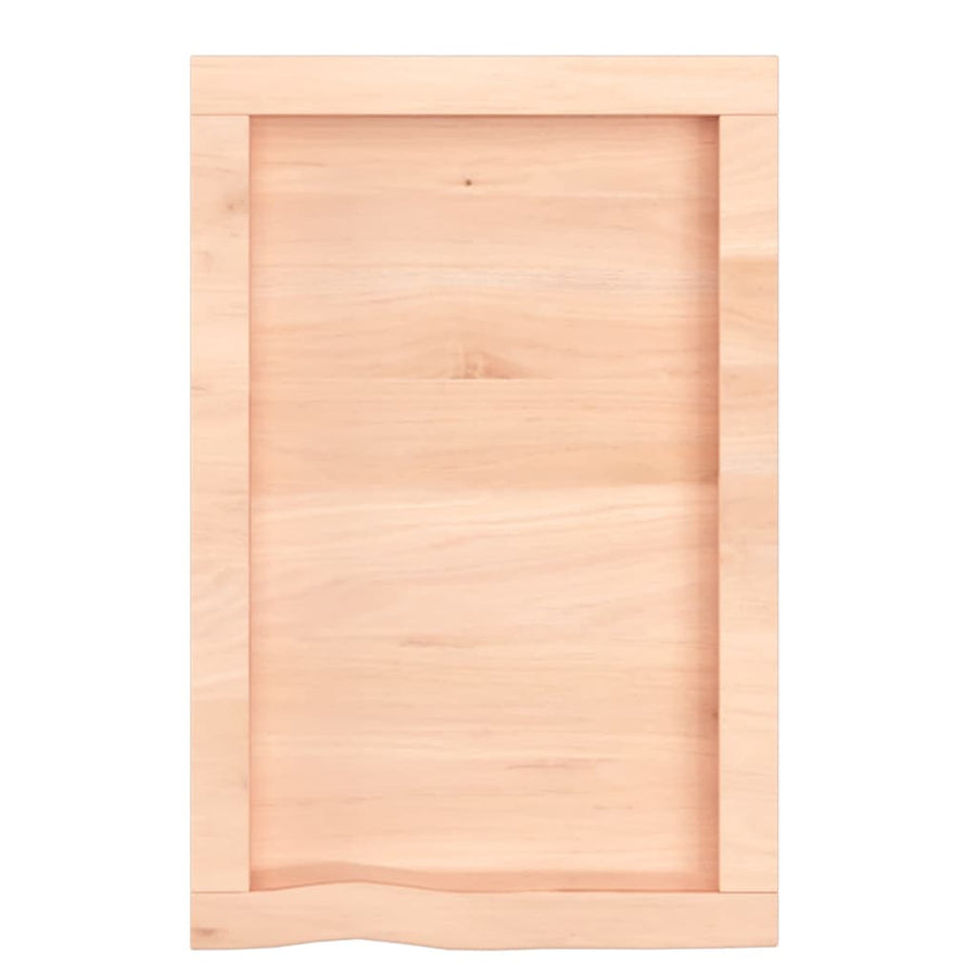 Wastafelblad 40X60X(2-6) Cm Onbehandeld Massief Hout Naturel 40 x 60 x 6 cm