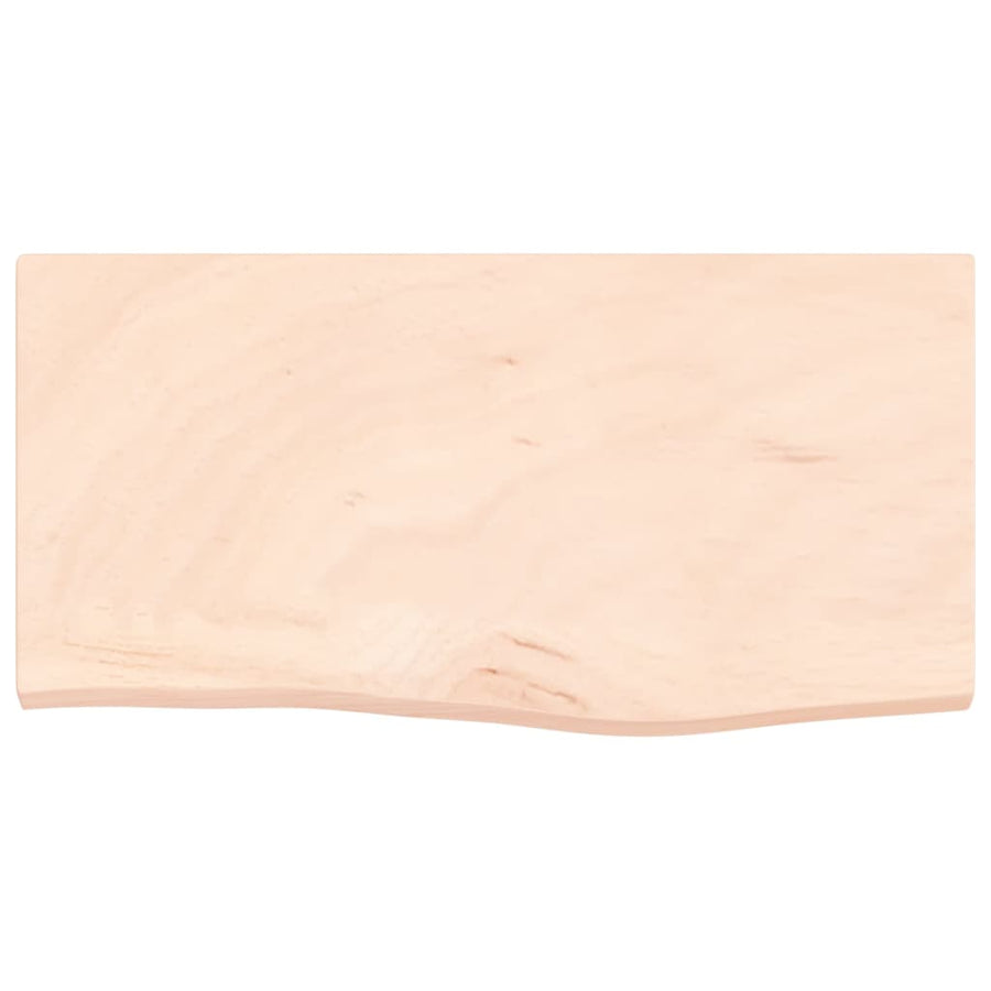 Wastafelblad 60X30X2 Cm Onbehandeld Massief Hout 60 x 30 x 2 cm Naturel