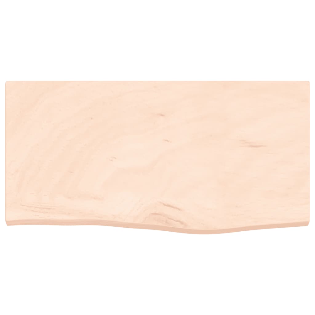 Wastafelblad 60X30X(2-4) Cm Onbehandeld Massief Hout Naturel 60 x 30 x 4 cm
