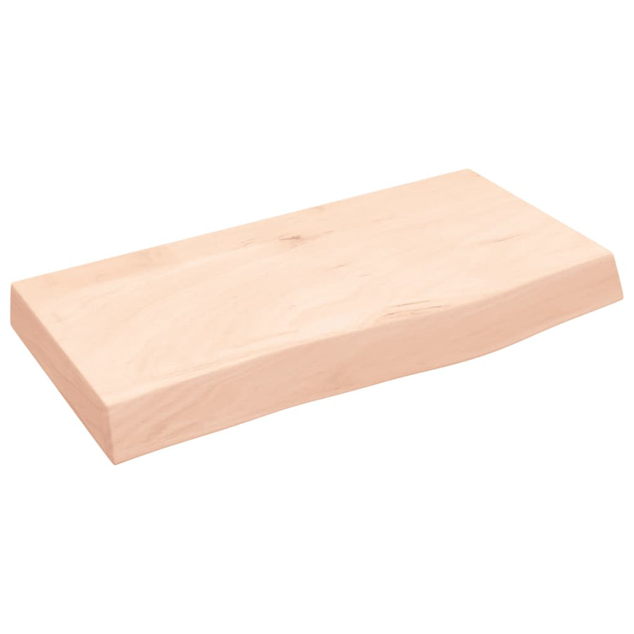 Wastafelblad 60X30X(2-6) Cm Onbehandeld Massief Hout Naturel 60 x 30 x 6 cm