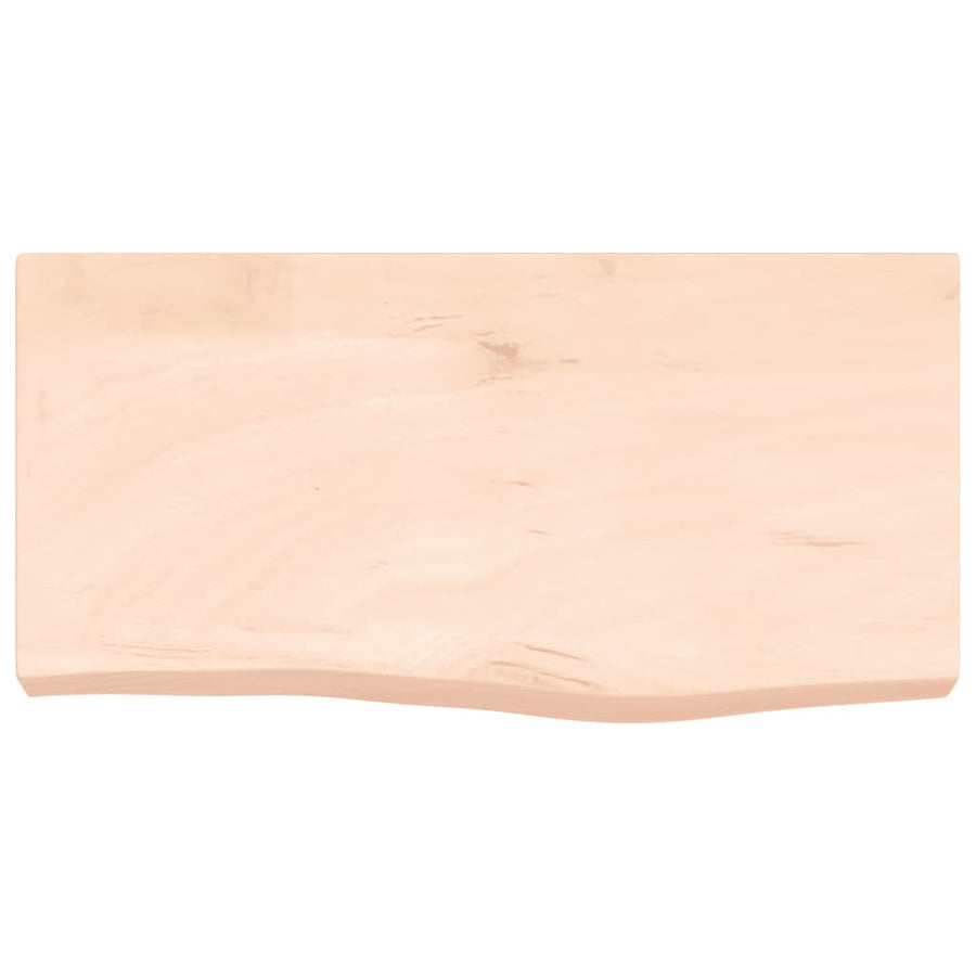 Wastafelblad 60X30X(2-6) Cm Onbehandeld Massief Hout Naturel 60 x 30 x 6 cm