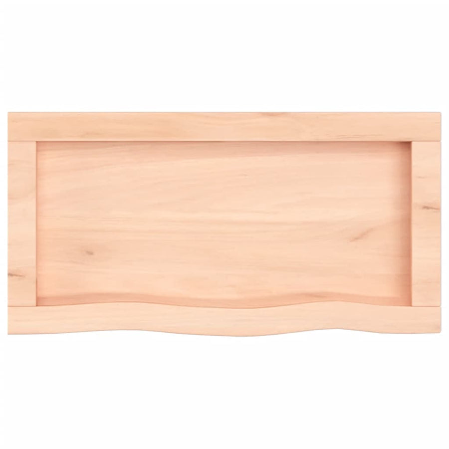 Wastafelblad 60X30X(2-6) Cm Onbehandeld Massief Hout Naturel 60 x 30 x 6 cm