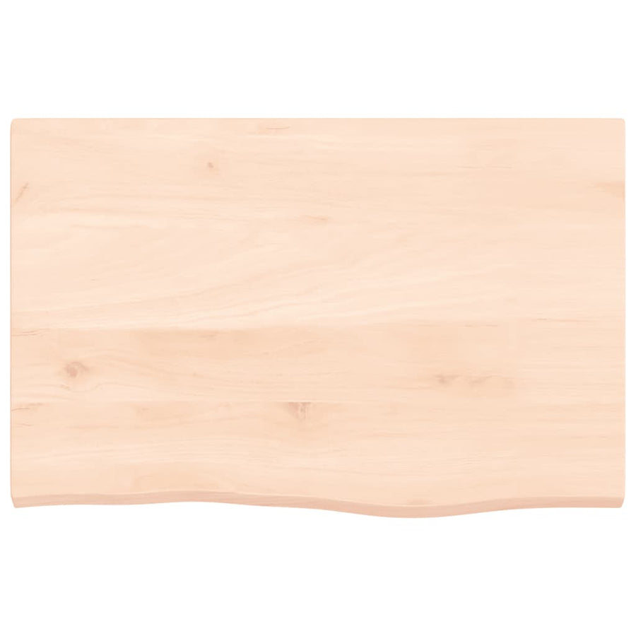 Wastafelblad 60X40X2 Cm Onbehandeld Massief Hout Naturel 60 x 40 x 2 cm