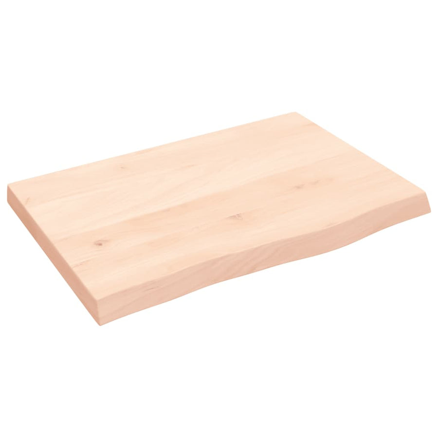 Wastafelblad 60X40X(2-4) Cm Onbehandeld Massief Hout Naturel 60 x 40 x 4 cm