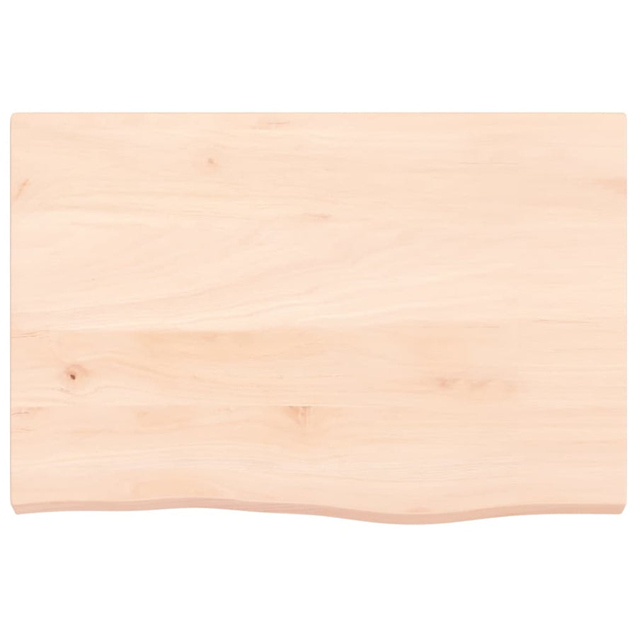 Wastafelblad 60X40X(2-4) Cm Onbehandeld Massief Hout Naturel 60 x 40 x 4 cm