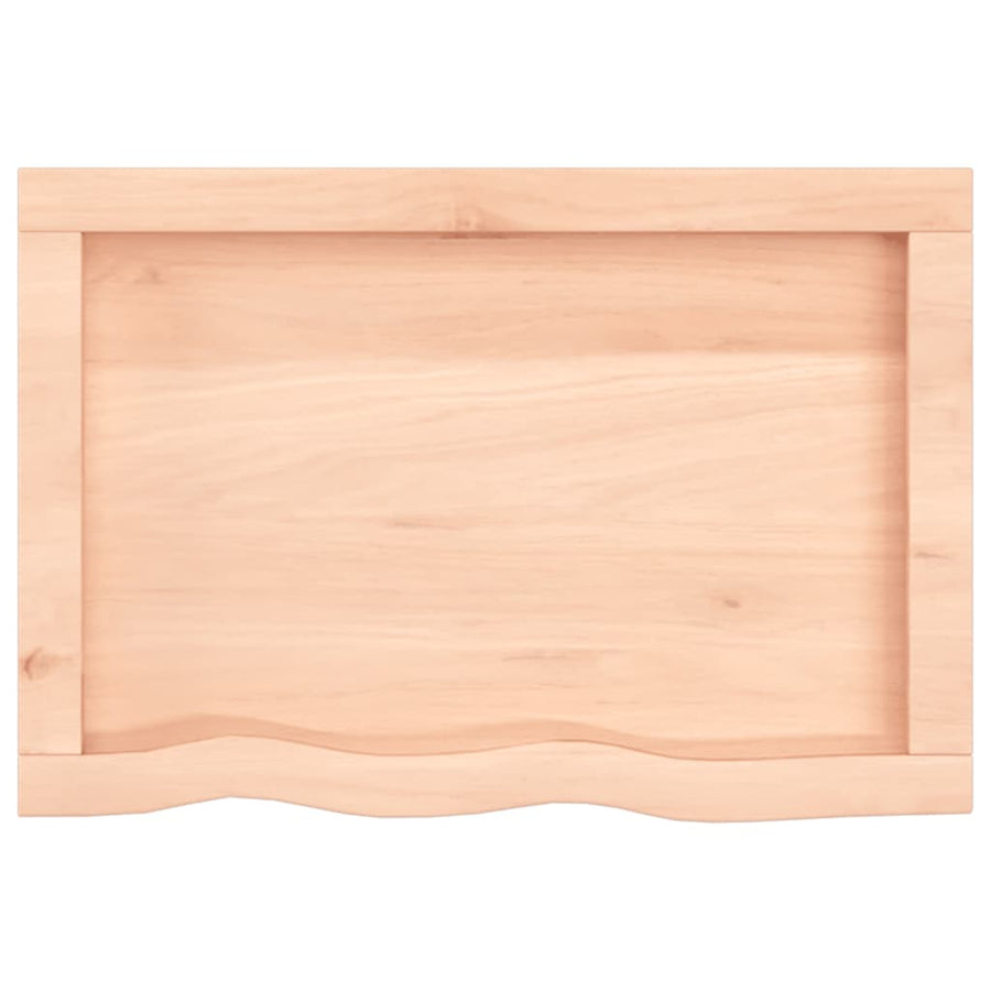 Wastafelblad 60X40X(2-4) Cm Onbehandeld Massief Hout Naturel 60 x 40 x 4 cm
