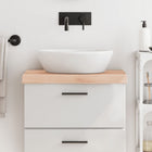 Washbasin top 60x40x(2-6) cm untreated solid wood