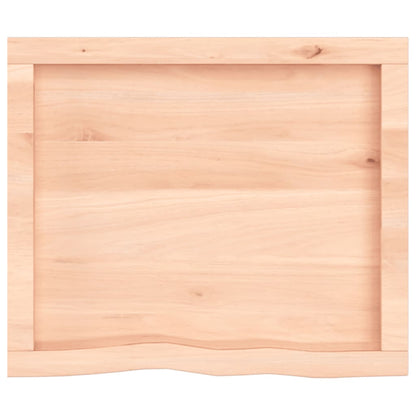 Wastafelblad 60X50X(2-4) Cm Onbehandeld Massief Hout Naturel 60 x 50 x 4 cm