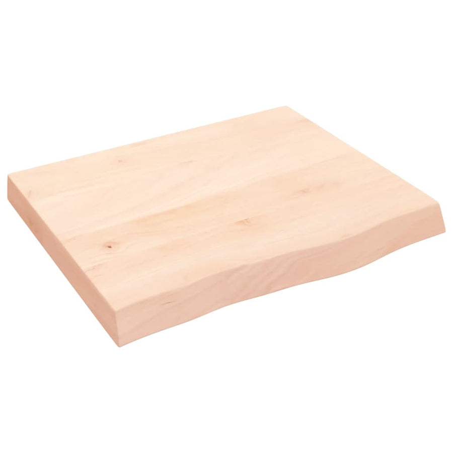 Wastafelblad 60X50X(2-6) Cm Onbehandeld Massief Hout Naturel 60 x 50 x 6 cm