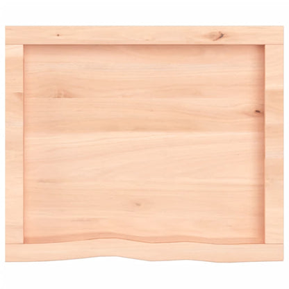Wastafelblad 60X50X(2-6) Cm Onbehandeld Massief Hout Naturel 60 x 50 x 6 cm