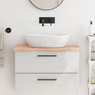 Washbasin top 80x30x(2-4) cm untreated solid wood
