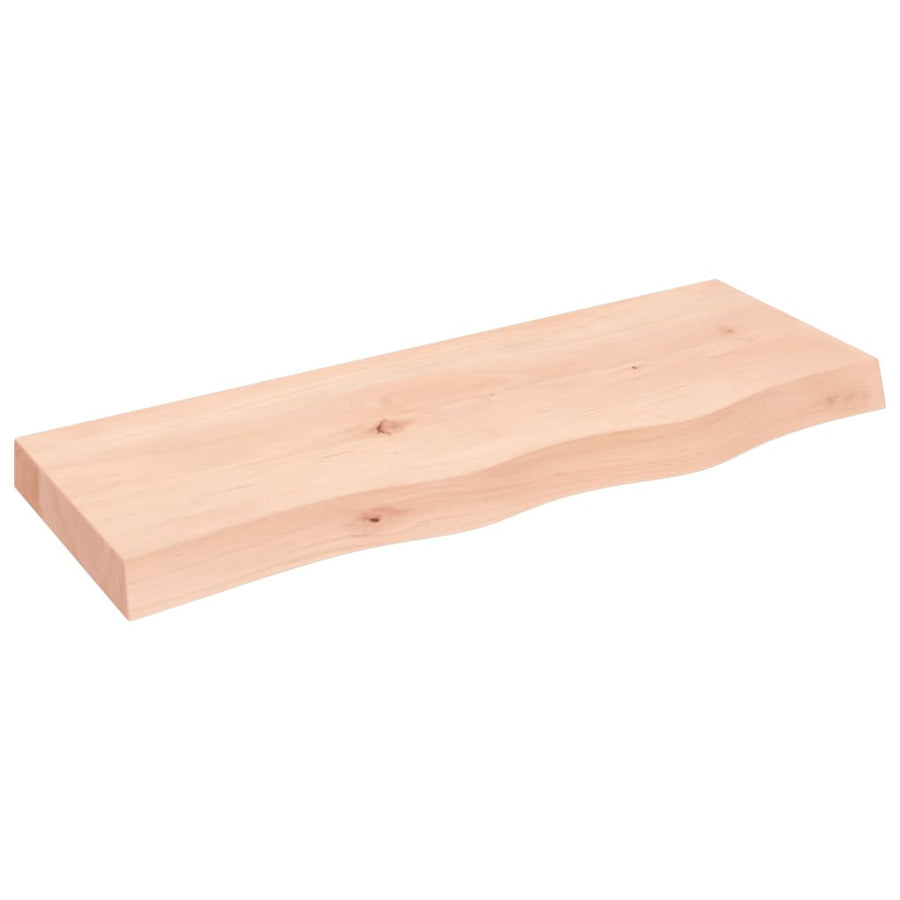 Wastafelblad 80X30X(2-6) Cm Onbehandeld Massief Hout Naturel 80 x 30 x 6 cm