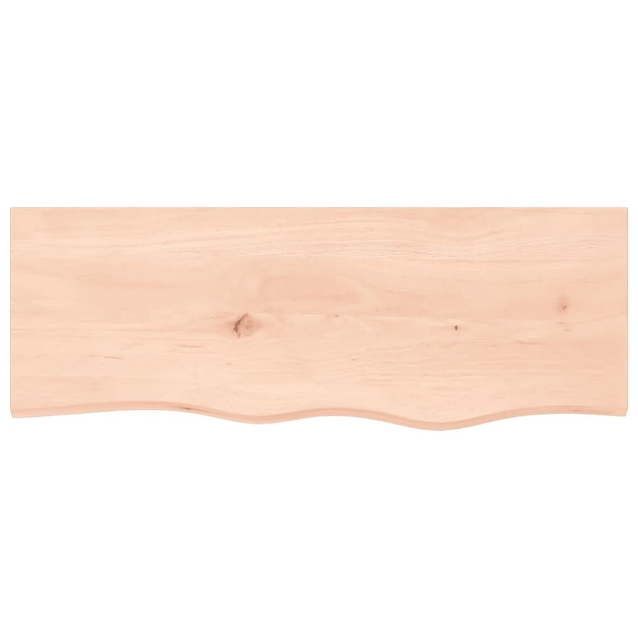 Wastafelblad 80X30X(2-6) Cm Onbehandeld Massief Hout Naturel 80 x 30 x 6 cm