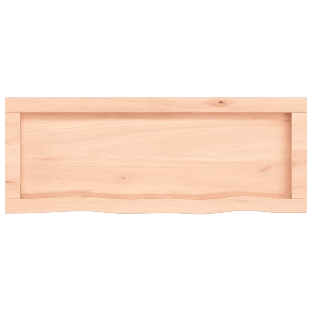Wastafelblad 80X30X(2-6) Cm Onbehandeld Massief Hout Naturel 80 x 30 x 6 cm
