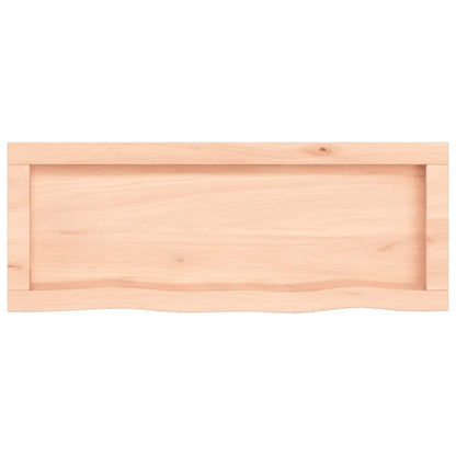 Wastafelblad 80X30X(2-6) Cm Onbehandeld Massief Hout Naturel 80 x 30 x 6 cm