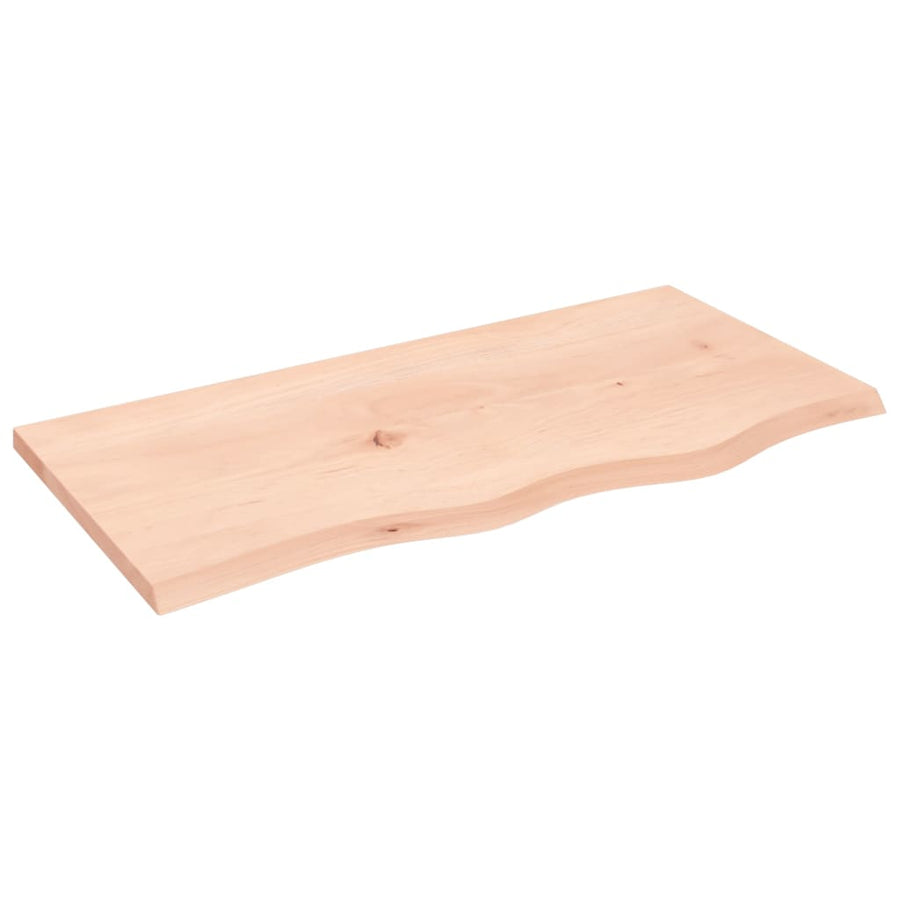 Wastafelblad Onbehandeld Massief Hout Naturel 80 x 40 x 2 cm