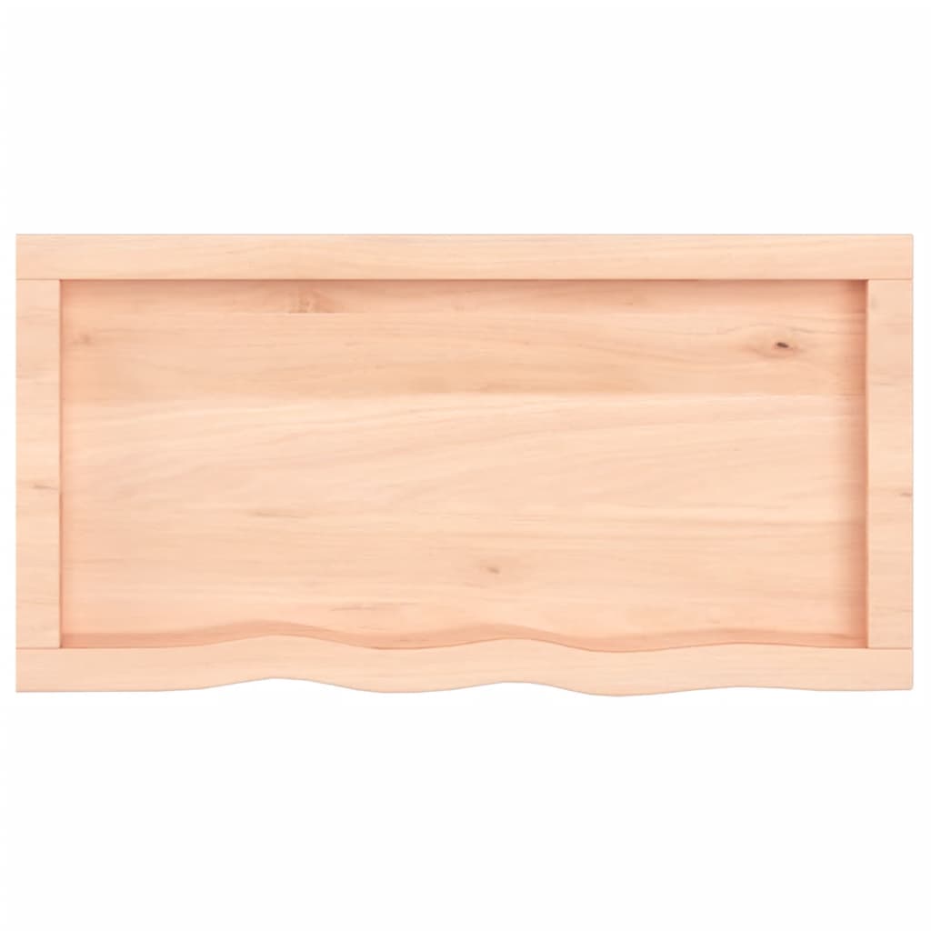 Wastafelblad 80X40X(2-4) Cm Onbehandeld Massief Hout Naturel 80 x 40 x 4 cm