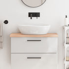 Bathroom counter 80x40x(2-4) cm untreated solid wood