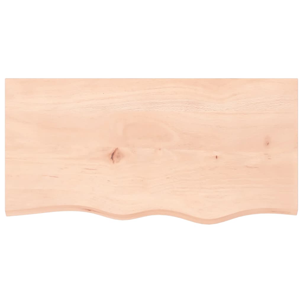 Wastafelblad 80X40X(2-6) Cm Onbehandeld Massief Hout Naturel 80 x 40 x 6 cm