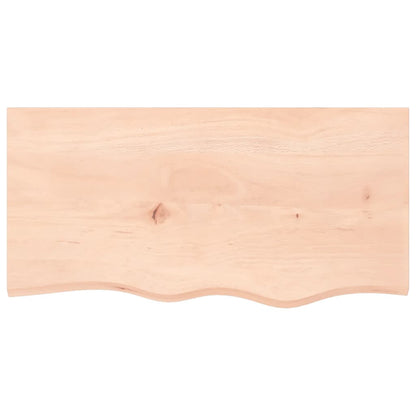 Wastafelblad 80X40X(2-6) Cm Onbehandeld Massief Hout Naturel 80 x 40 x 6 cm